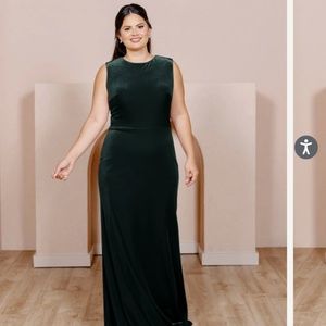 Revelry Emerald 613 Velvet Cleo Bridesmaid Dress